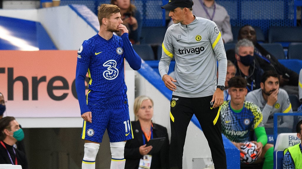 Haben zurzeit nicht das beste Verhältnis: Ex-RB-Stürmer Timo Werner und Chelsea-Coach Tuchel