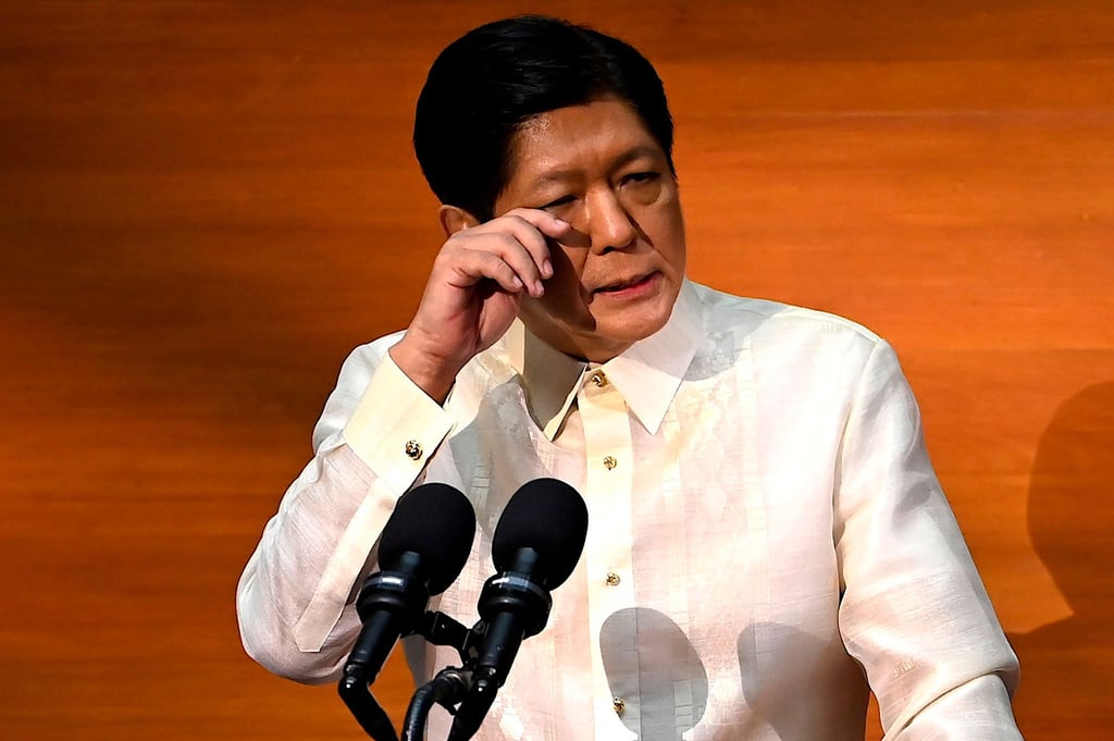 Ferdinand Marcos Jr., neuer Präsident der Philippinen, hält seine erste Rede zur Lage der Nation.