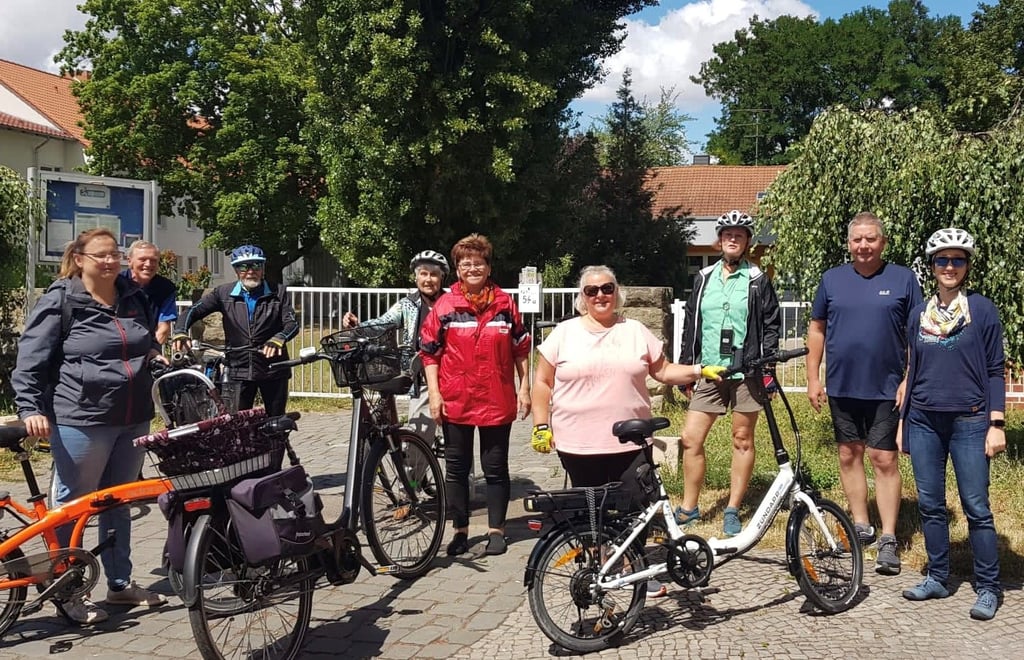 Die Bewohner des Magdeburger Stadtteils Nordwest auf Radtour.