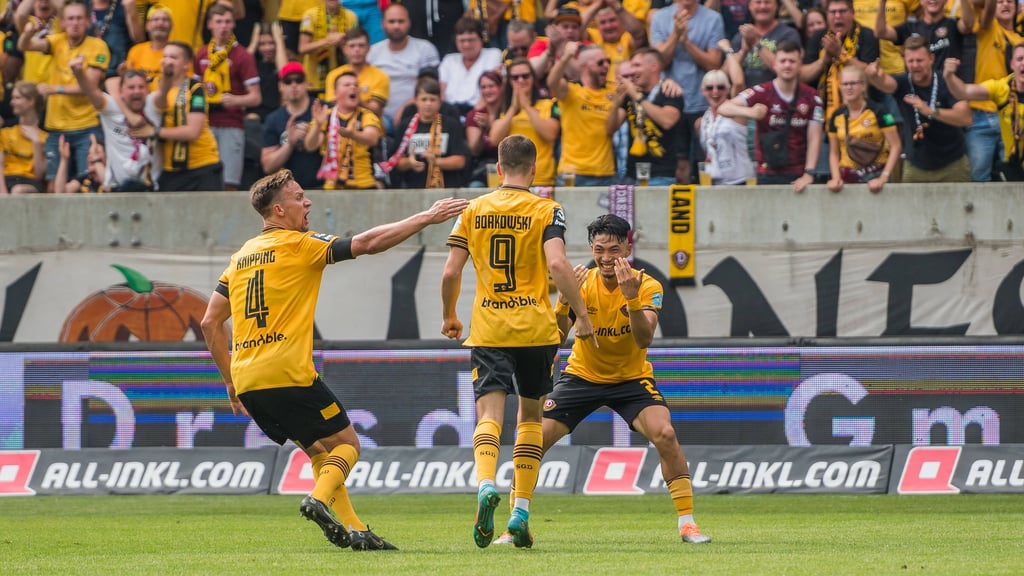 Dennis Borkowski traf für Dynamo Dresden doppelt.