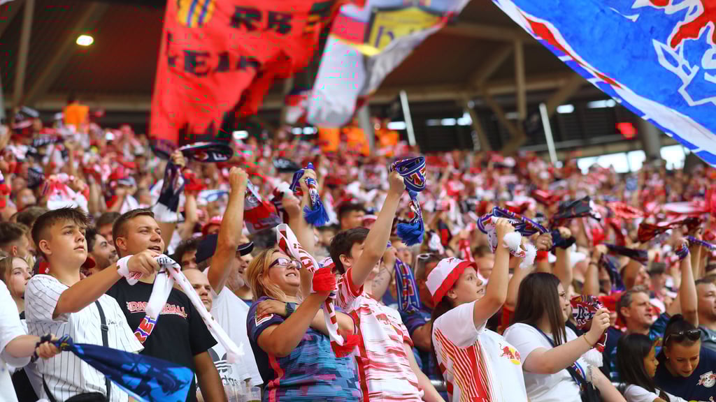 Der Fanblock von RB Leipzig.