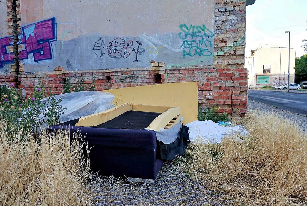 Auf einem unbebauten Grundstück an der Faulmannstraße in Magdeburg-Salbke finden sich regelmäßig Müllablagerungen.