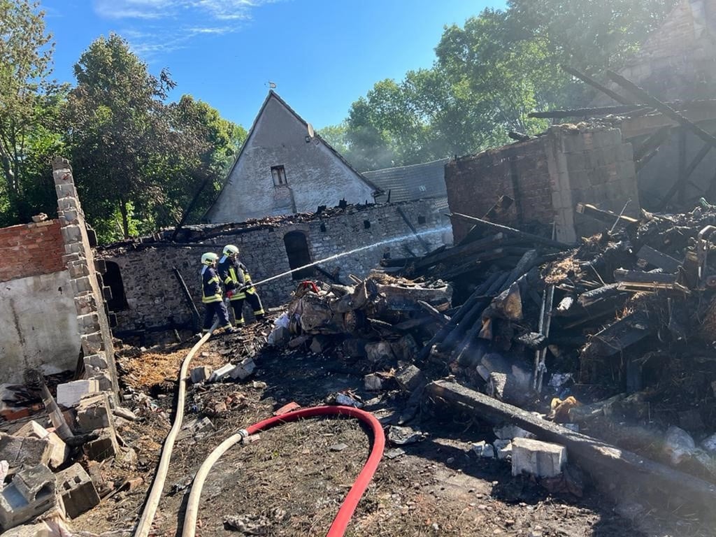 Der Brandort in
