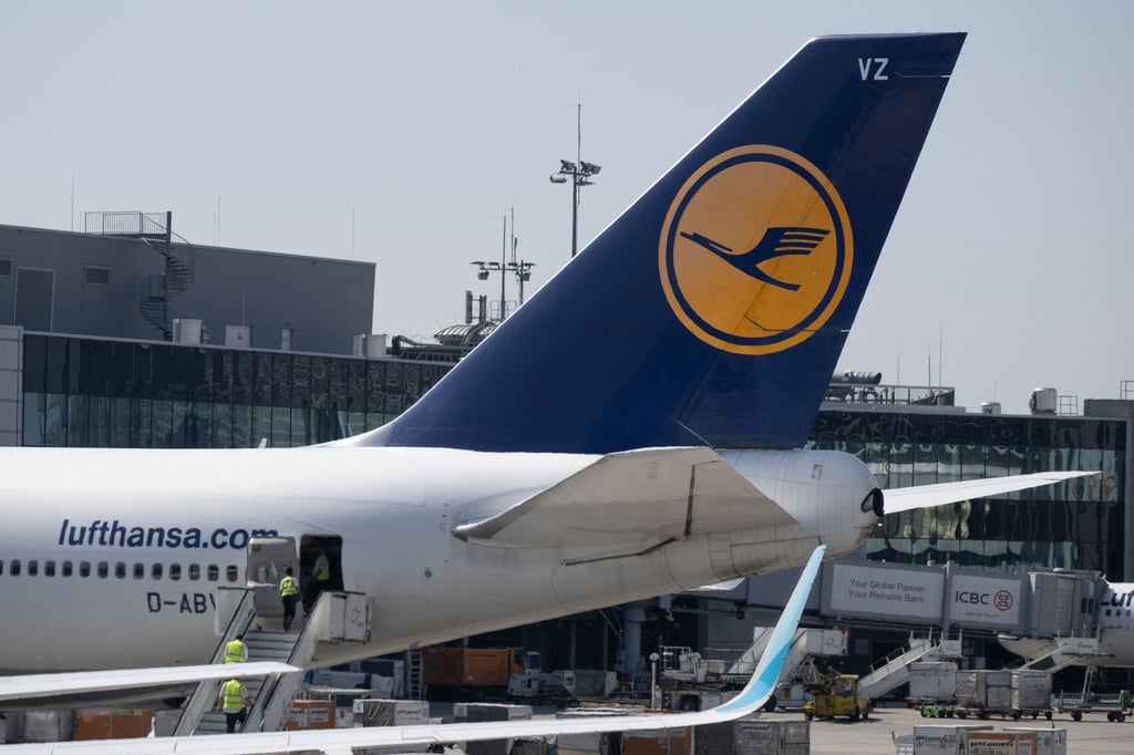 Eine Passagiermaschine der Lufthansa.