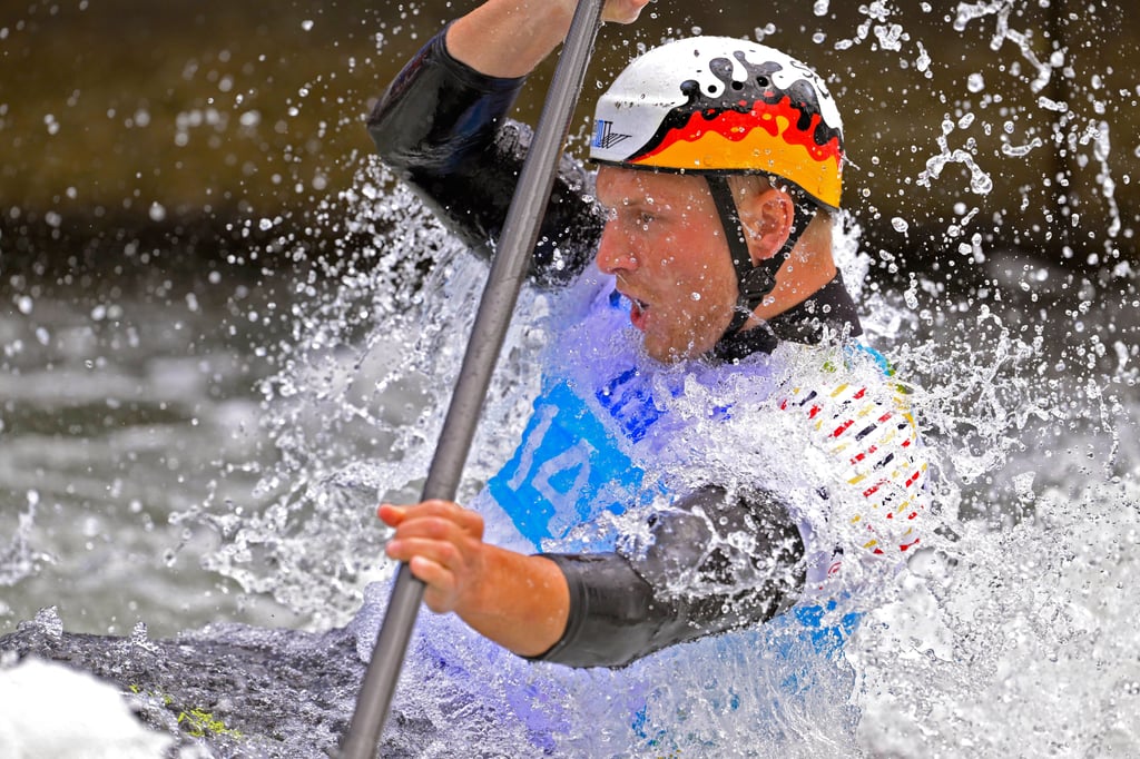 Timo Trummer aus Zeitz kämpft bei der Kanuslalom-WM in Augsburg um Medaillen.