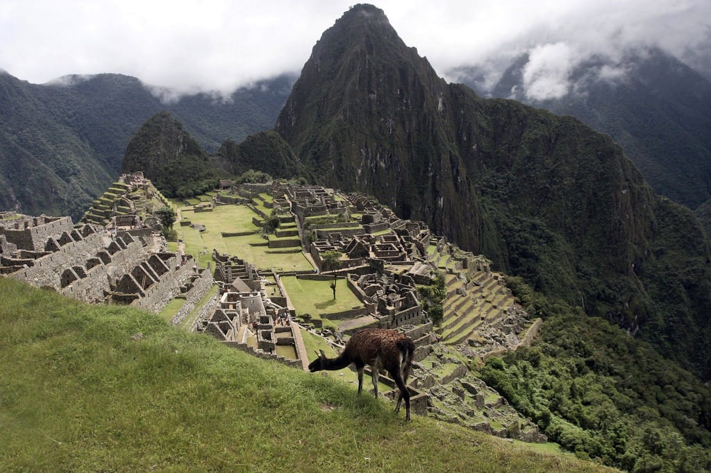 Blick auf die Inka-Ruinenstadt Machu Picchu.