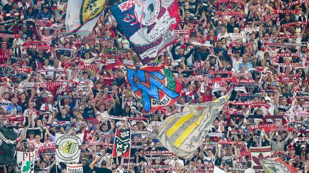 Geschlossener Block: Sektor B bei RB Leipzig im Supercup.