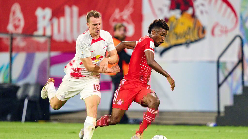 Totalausfall: Lukas Klostermann gegen Kingsley Coman.