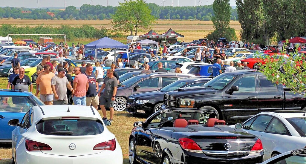 Es gab viel zu sehen auf dem Veltheimer Sportplatz. Mit den 302 Fahrzeugen war das Gelände so gut wie ausgebucht.