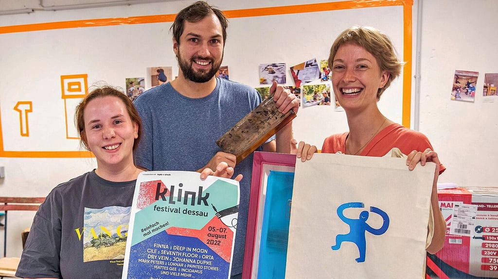 Das Organisatoren-Team Melanie Hafenrichter, Jonas Kramer und Wencke Hamann (v.l.)