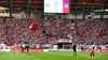 Gute Atmosphäre beim Supercup-Spiel: Fansektor B im Stadion von RB Leipzig.