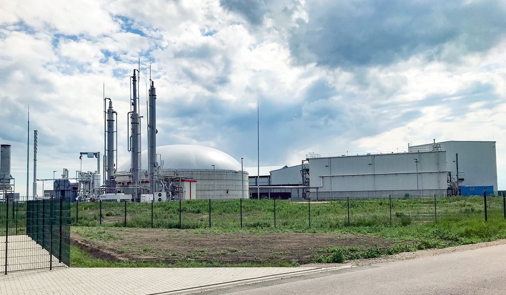 Die neue Bioabfallvergärungsanlage im Industriegebiet Bernburg.