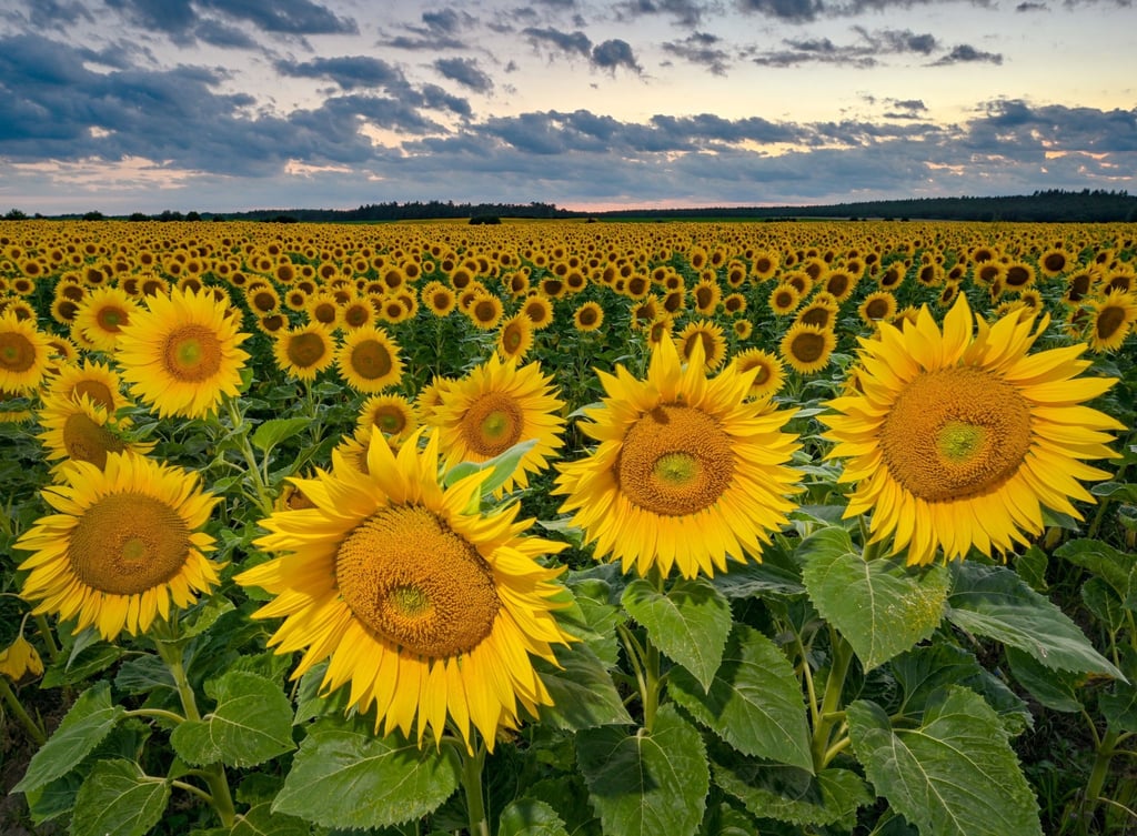 Sonnenblumen in Ostbrandenburg: Die Landwirte in Deutschland haben dieses Jahr deutlich mehr Sonnenblumen angebaut als zuvor. Hintergrund ist der drohende Ausfall von Importen aus der Ukraine.