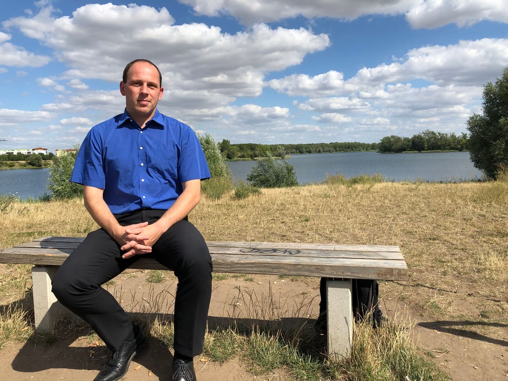 Der 42-jährige Andreas Scholtyssek ist der Vorsitzende der CDU-Fraktion. Er wollte das Gespräch mit der MZ am Hufeisensee führen.