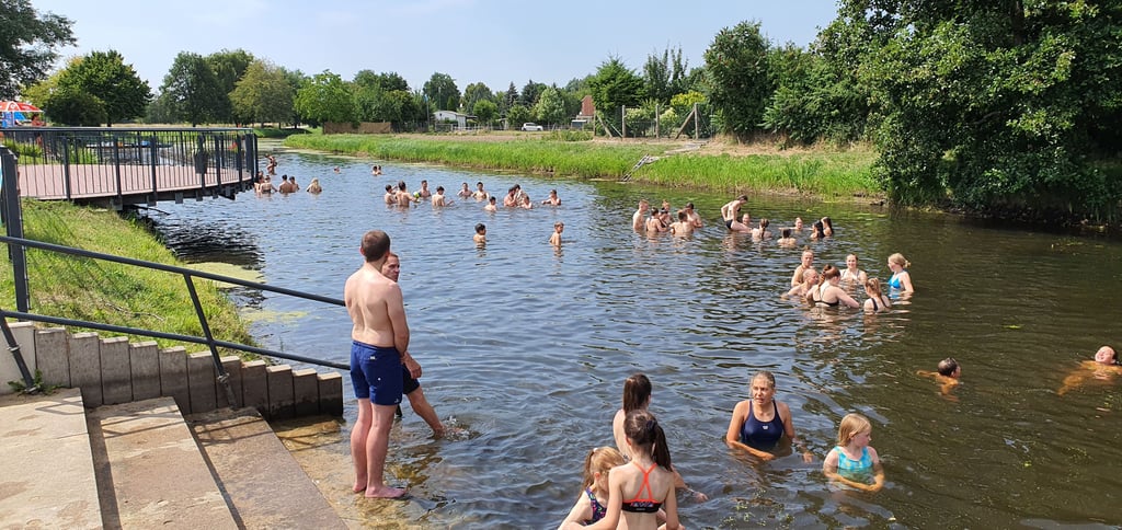 Blick in das Osterburger Biesebad.