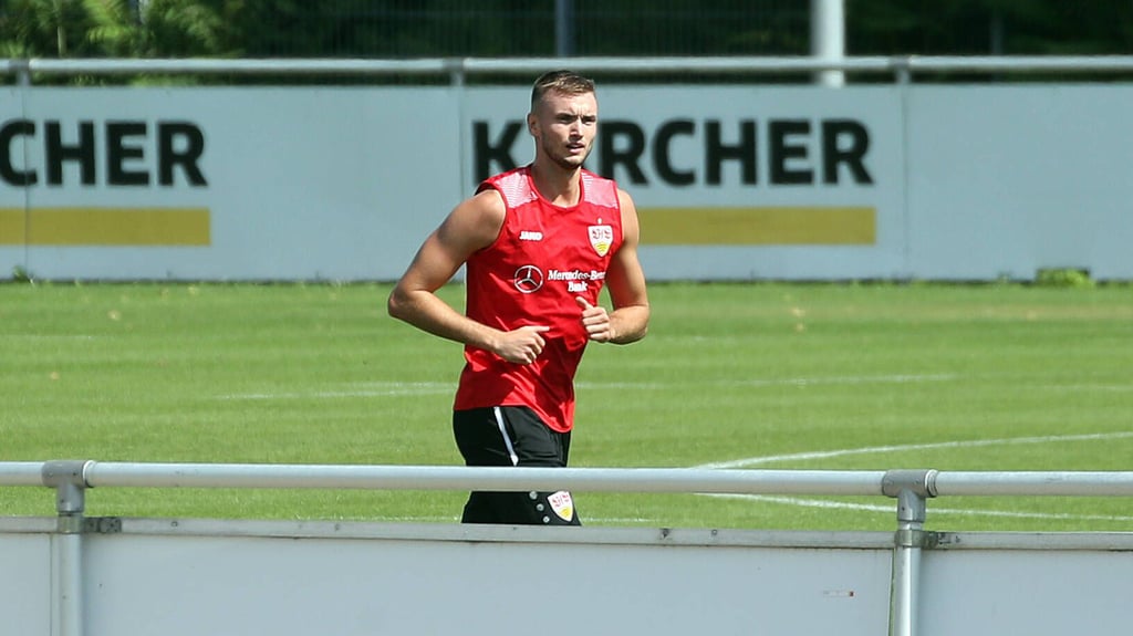 Fit für den Ligastart gegen RB Leipzig? VfB-Torjäger Sasa Kalajdzic dreht seine Runden.