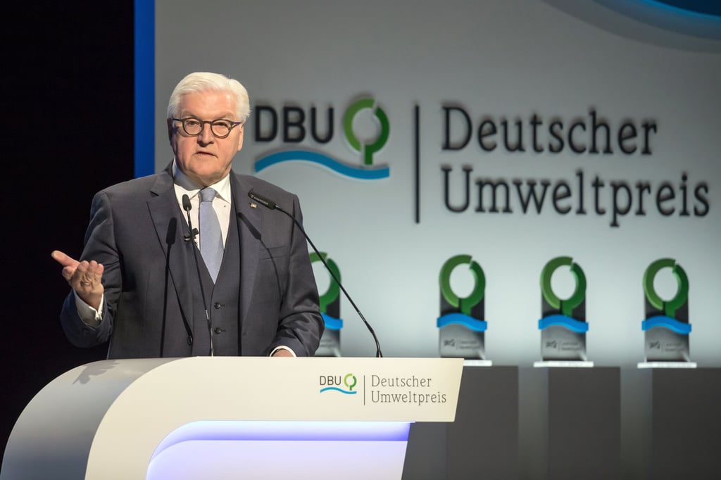 Bundespräsident Frank-Walter Steinmeier wird zur Verleihung des Deutschen Umweltpreises in Magdeburg erwartet.