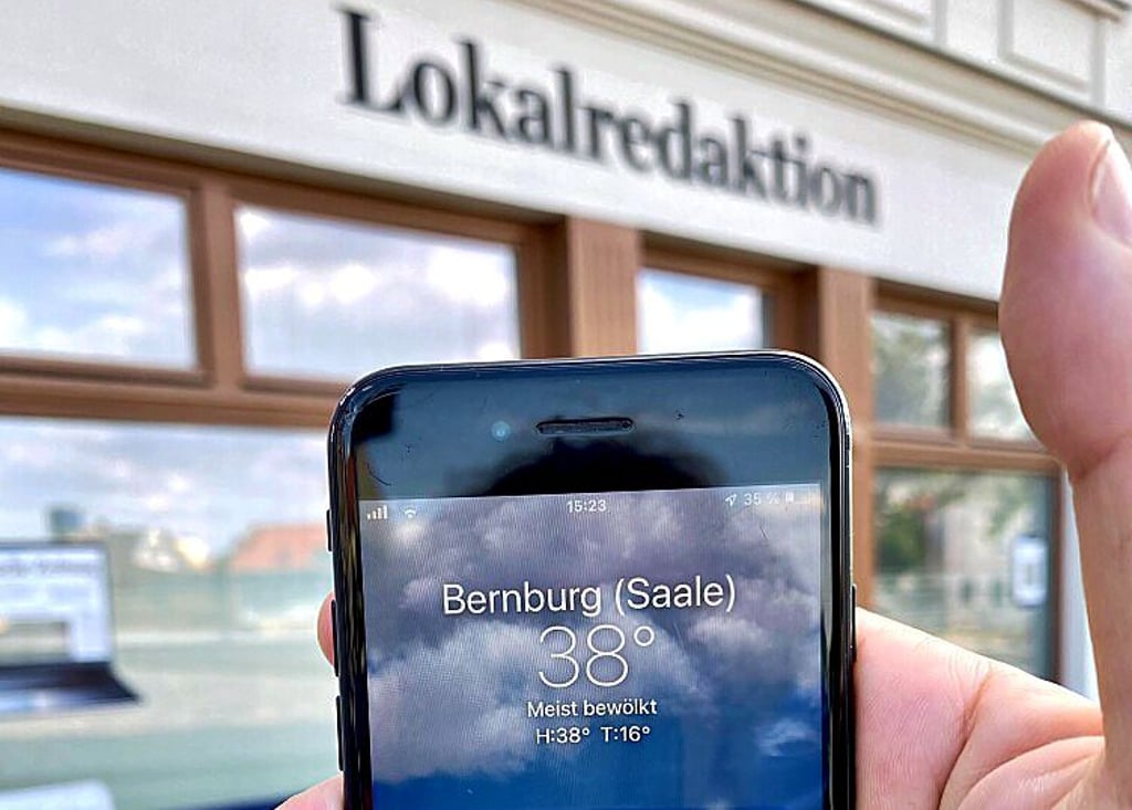 In Bernburg kletterte die Temperatur am Donnerstag auf exakt 38 Grad Celsius.