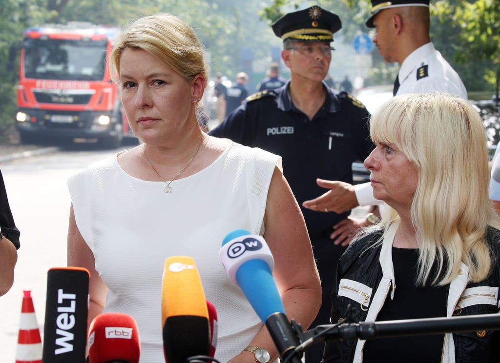 Franziska Giffey (l), Regierende Bürgermeisterin, und Innensenatorin Iris Spranger (beide SPD).