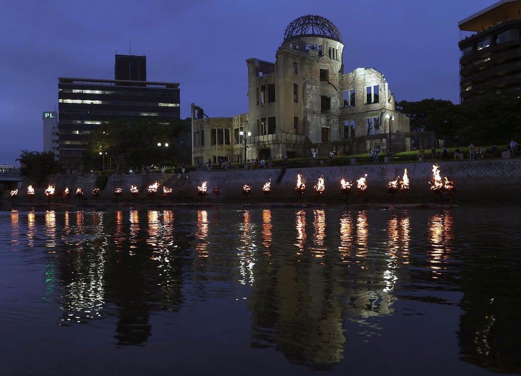 Blick auf das Friedensdenkmal in Hiroshima.