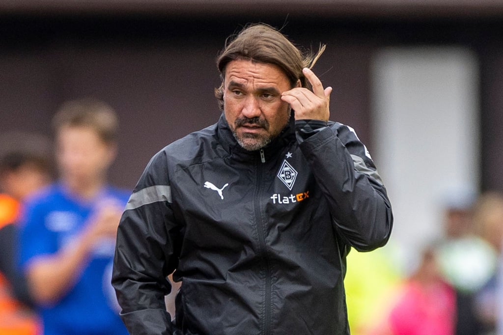 Gladbachs Trainer Daniel Farke beobachtet ein Spiel.