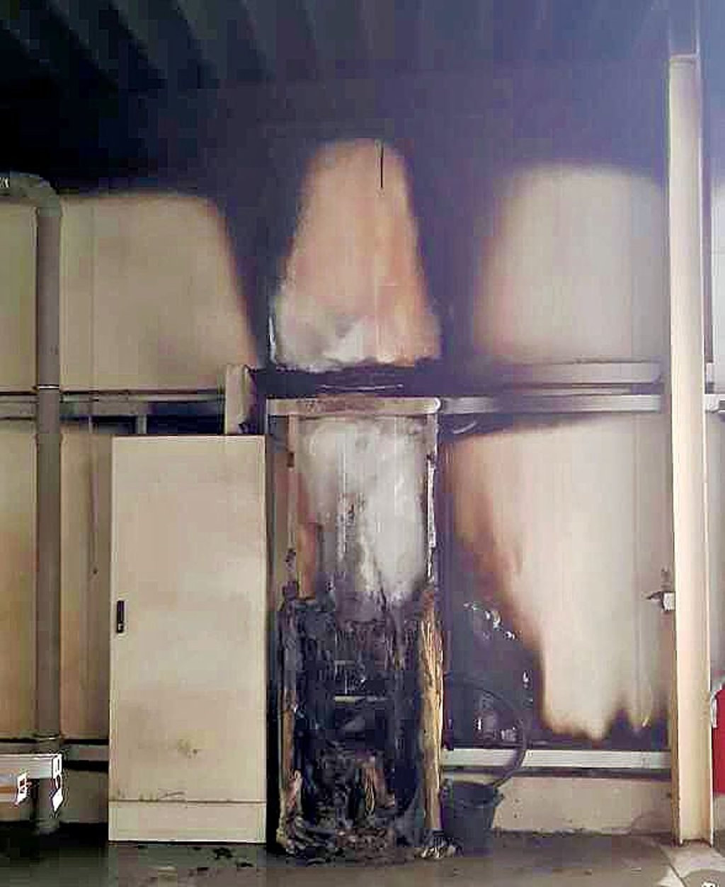 Brandspuren an der Fassade