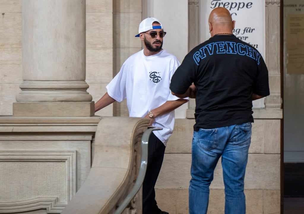 Rapper und Zeuge Michael „Shindy“ Schindler kommt in den Gerichtssaal.
