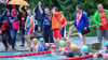 500 Meter Schwimmen  stehen für die Sportlerinnen und Sportler beim Triathlon Oschersleben zum Start der Veranstaltung an.