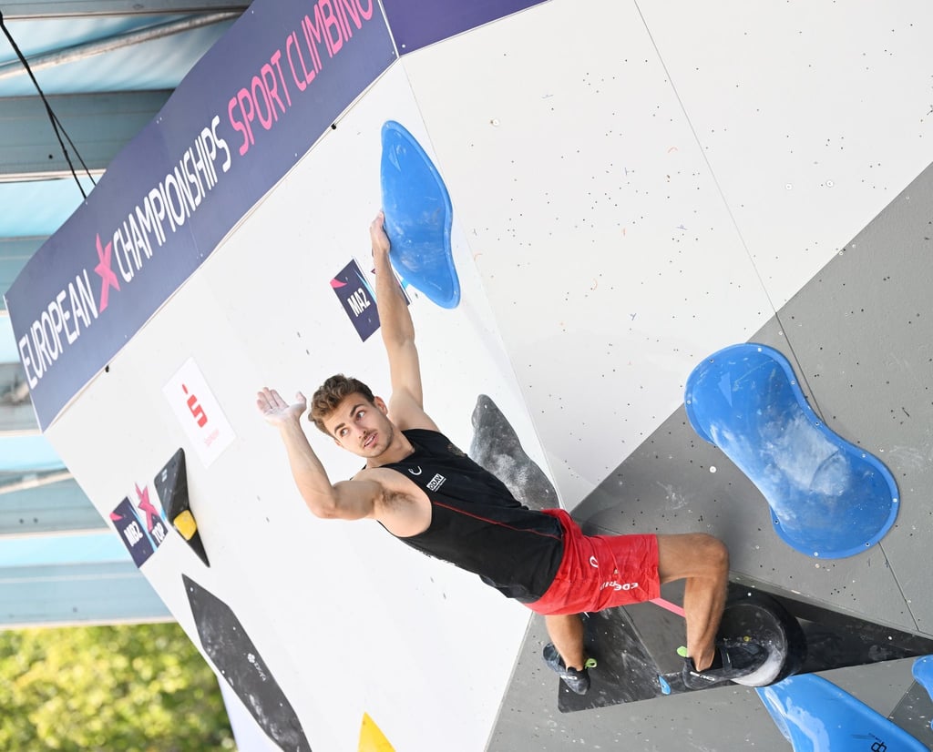 Der deutsche Kletterer Yannick Flohé startet in der Qualifikation.