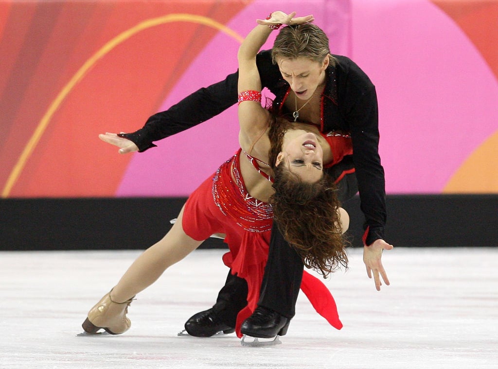 Das Eistanzpaar Margarita Drobiazko und Povilas Vanagas während der olympischen Winterspiele 2006 auf dem Eis.