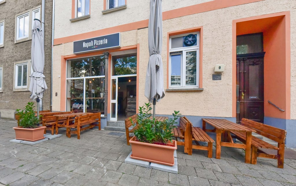 Blick auf die Pizzeria in der Marktstraße.