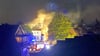 Hohe Flammen loderten am Donnerstagabend aus dem Wohnhaus in Dardesheim. Es dauerte Stunden, bis das Feuer gelöscht werden konnte.
