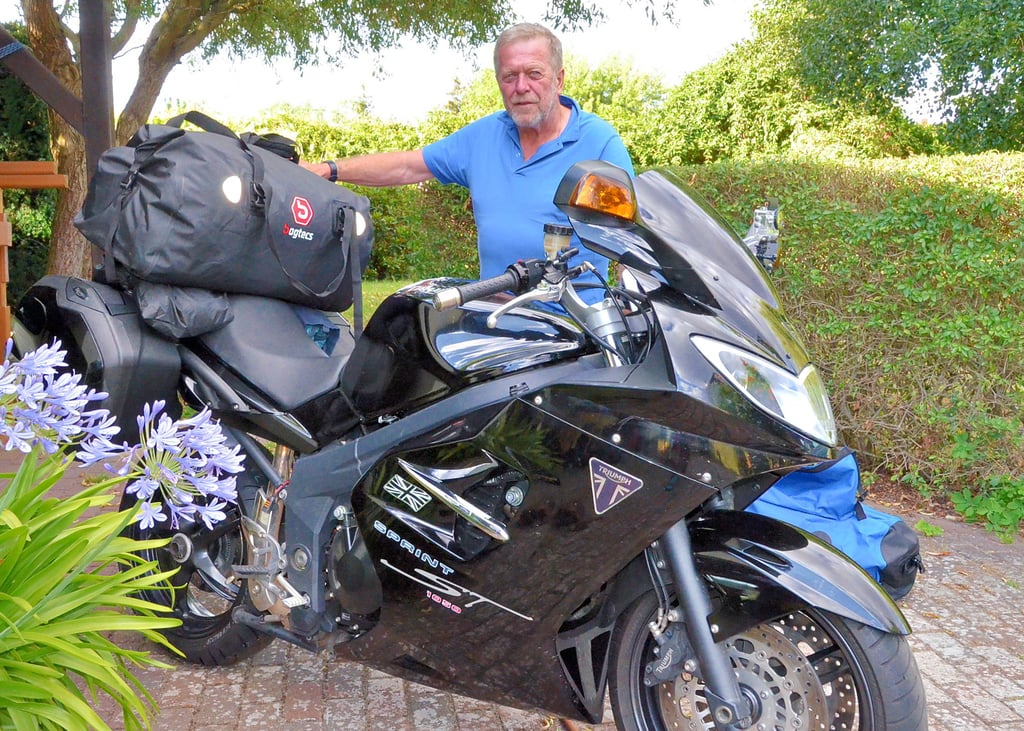 Etwa 6000 Kilometer lang ist die Rundreise-Route, welche Jürgen Brandt aus Kamern jetzt mit seinem Motorrad in Skandinavien abfährt. Bis zu vier Wochen hat er dafür eingeplant. Aktuell betragen die gefühlten Temperaturen dort knapp 20 Grad Celsius.
