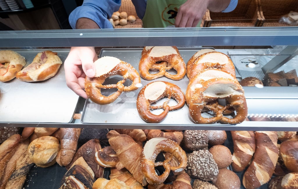 Die Auslage einer Bäckerei in Stuttgart.