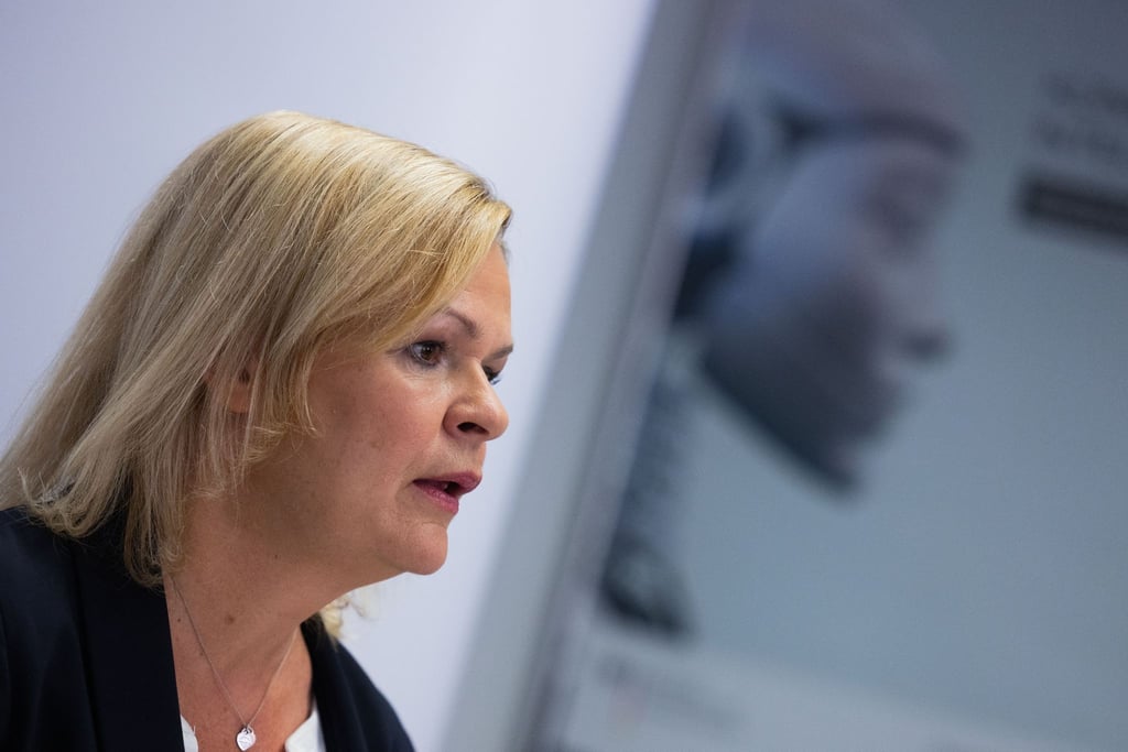 Innenministerin Nancy Faeser warnt vor gezielten Attacken gegen die Energie-Infrastruktur.