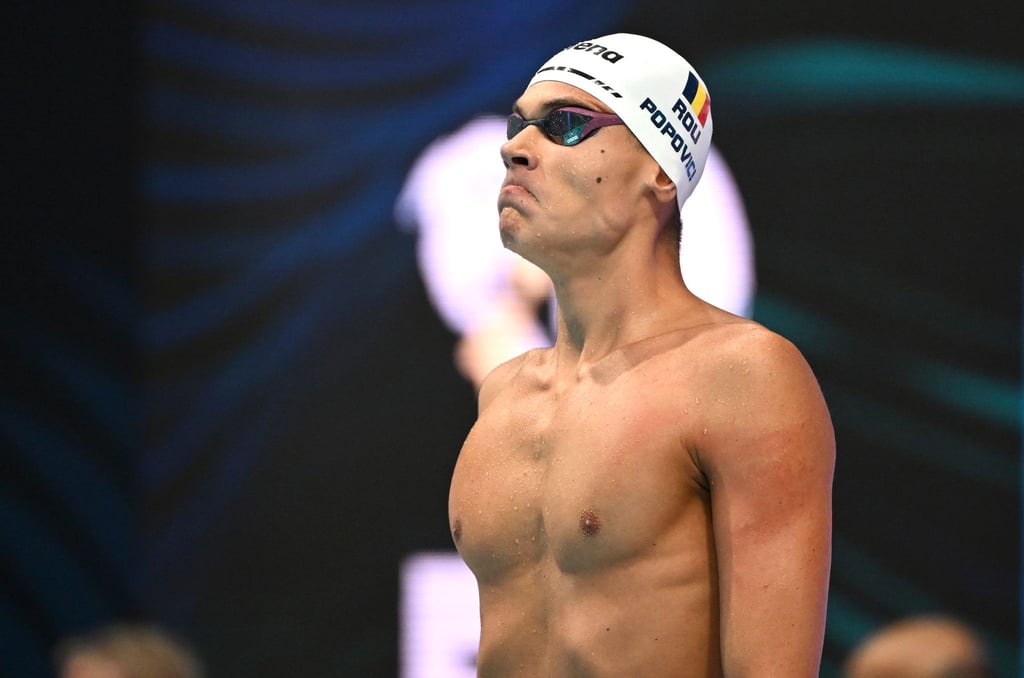 Schwamm über 100 Meter Freistil Weltrekord: David Popovici.
