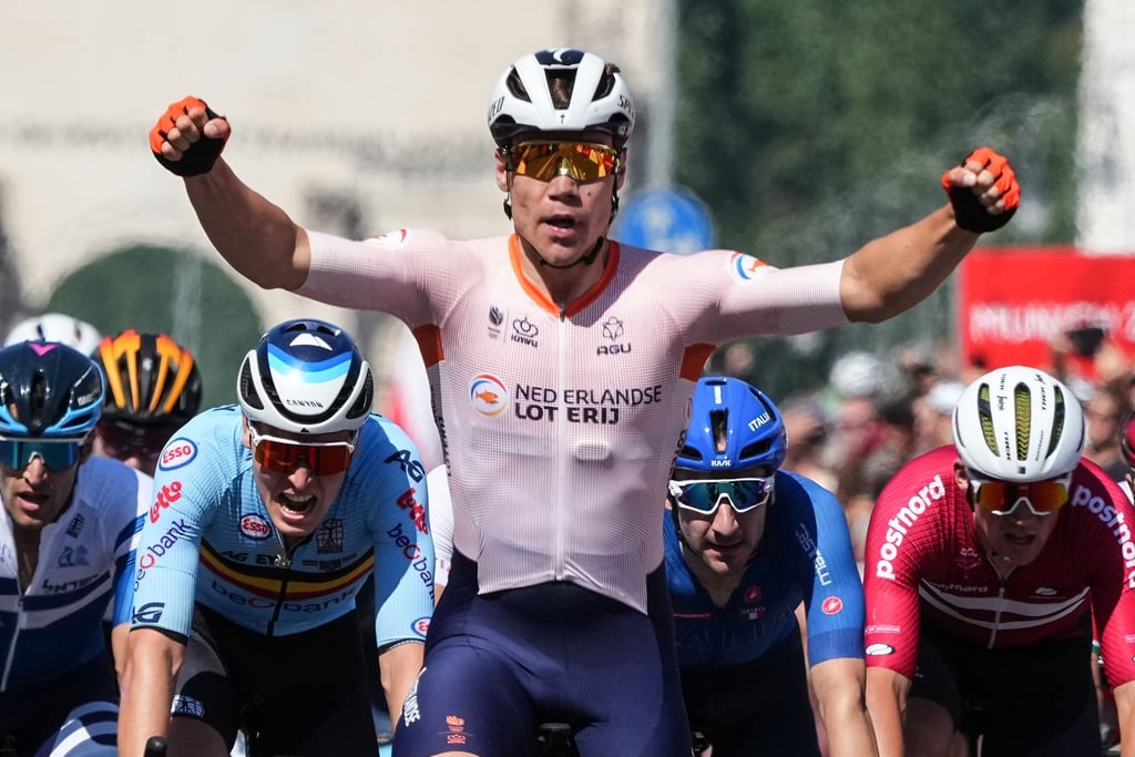 Der Niederländer Fabio Jakobsen hat das EM-Straßenrennen gewonnen.