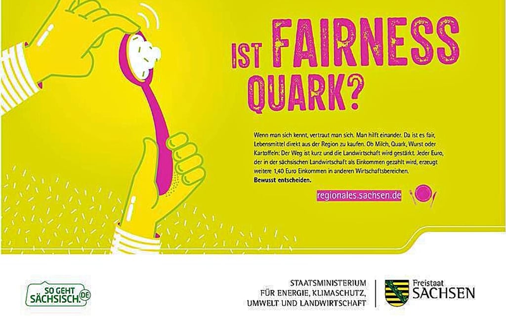 Eine Kampagne rückte in Sachsen die regionale Wertschöpfung bei der Produktion von Lebensmitteln in den Fokus.