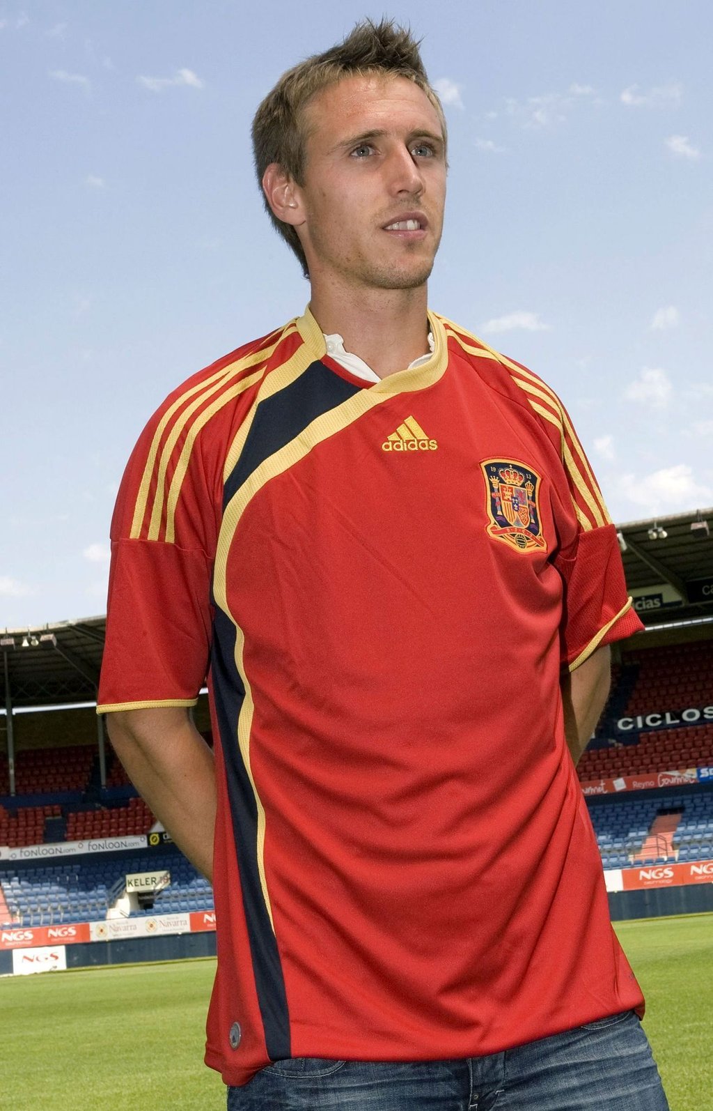 Ignacio „Nacho“ Monreal 2009 im Trikot der spanischen Nationalmannschaft.