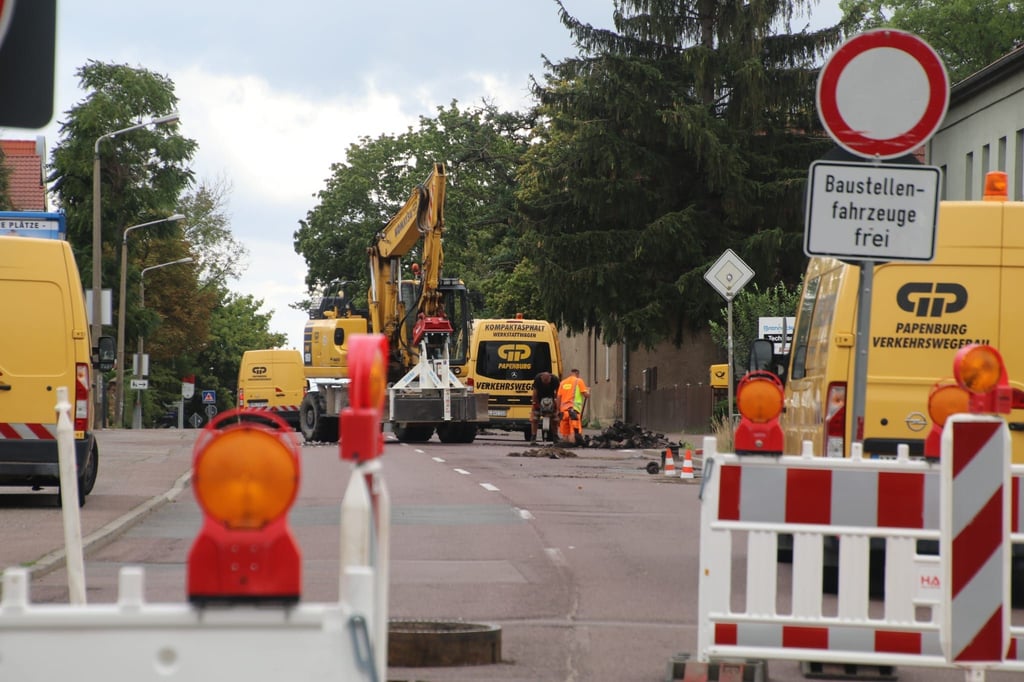 So sah es während der Bauphase in der Regensburger Straße aus. Ab Mittwoch ist sie wieder frei.