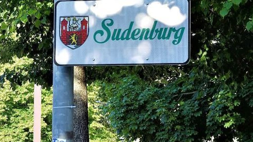 Hinweisschild auf Sudenburg