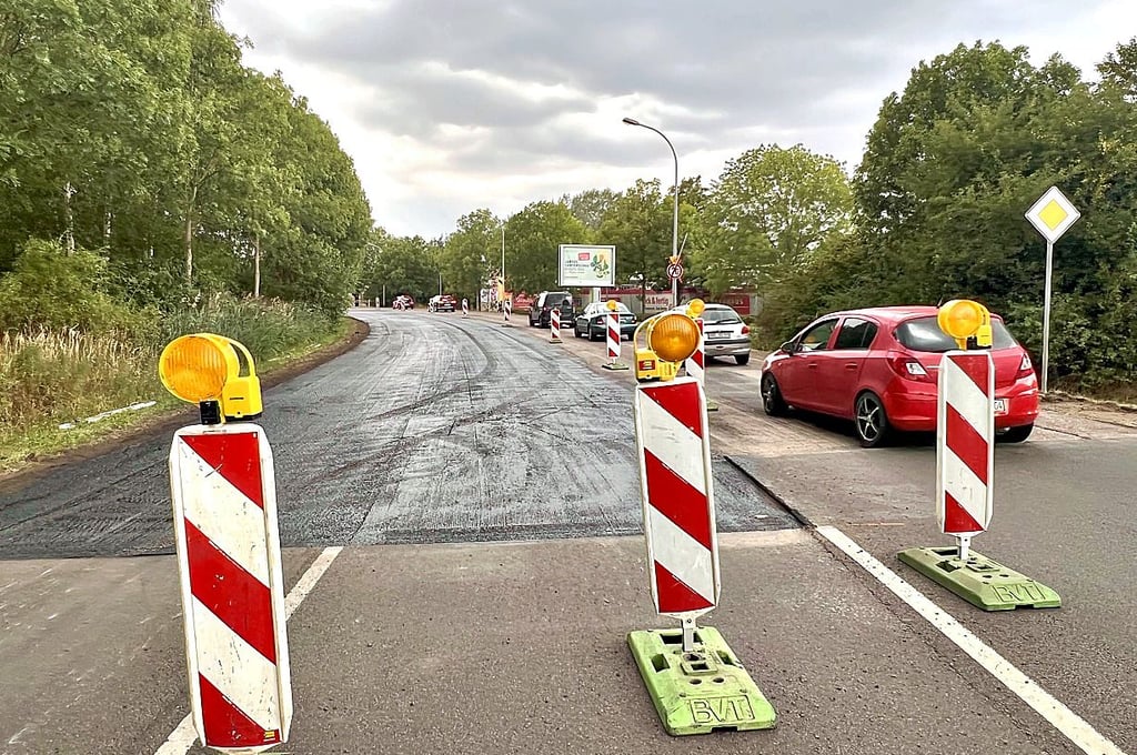 Der Verkehr auf der B 185 fließt nur in Richtung Mosigkau.