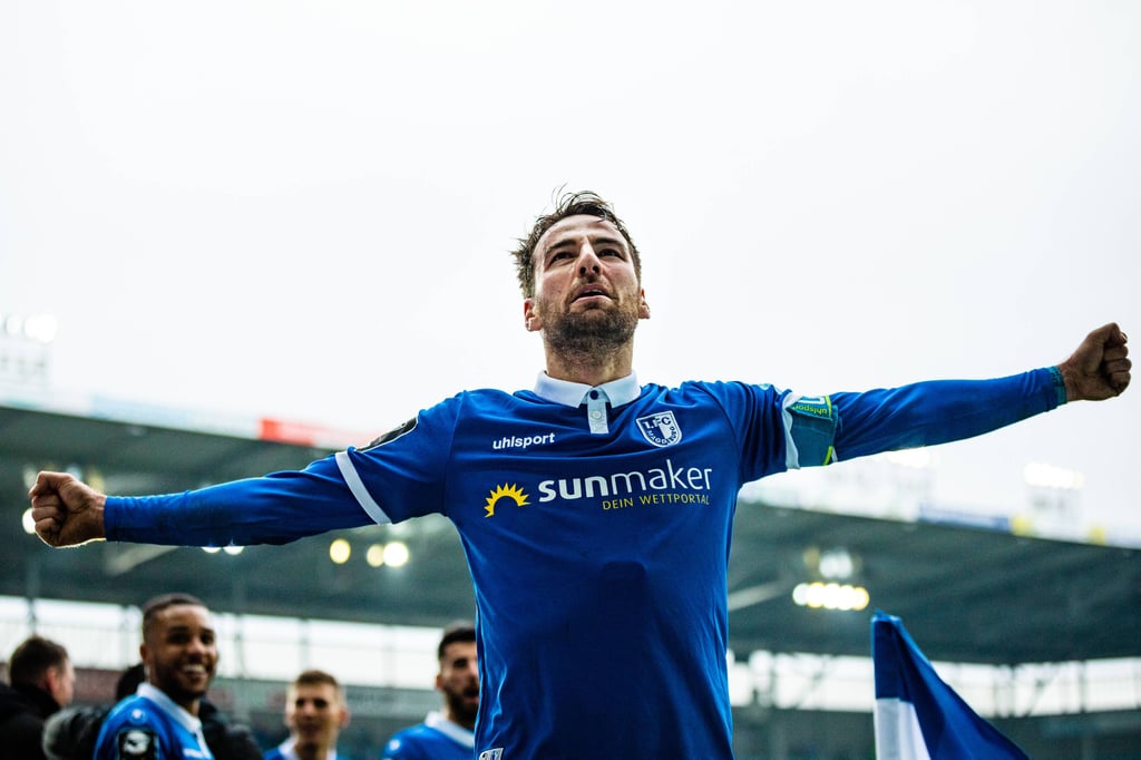 Christian Beck ist eine Vereinslegende beim 1. FC Magdeburg - hier noch im Dress seines Ex-Vereins. Er spielt heute beim BFC Dynamo.