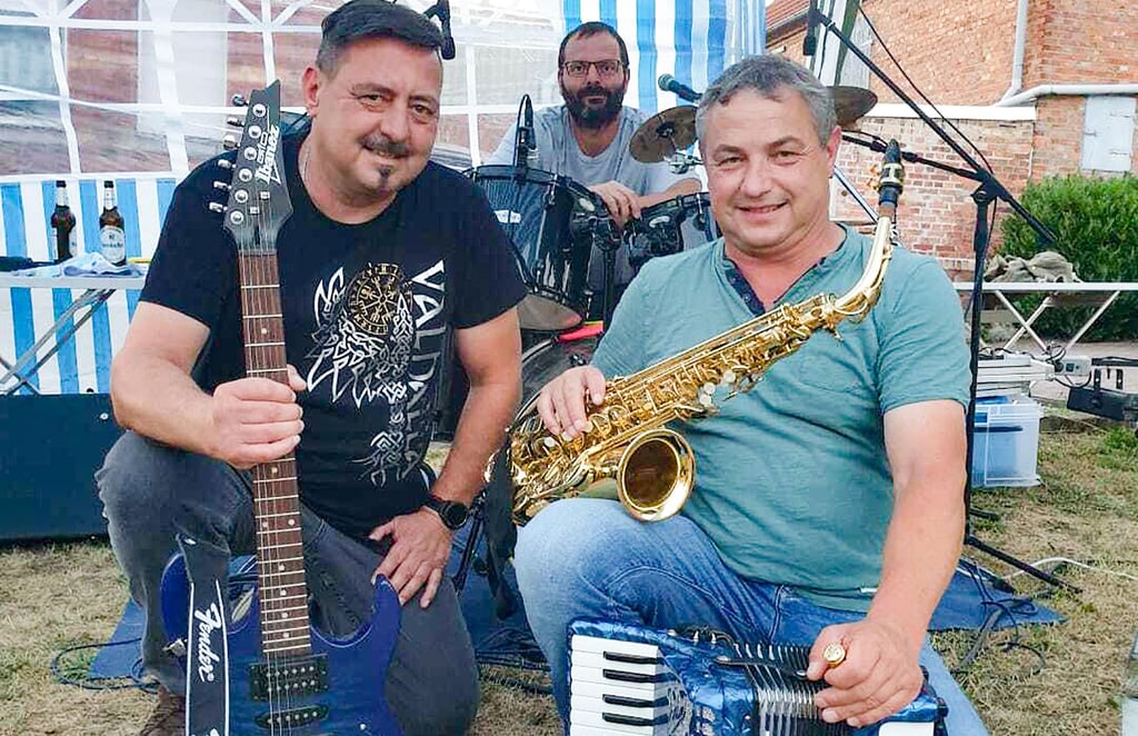 Die Band „Zerrwanst - made in Erdeborn“ besteht aus Enrico Wicke, Danilo Schäffel und Carsten Schröter (von links).