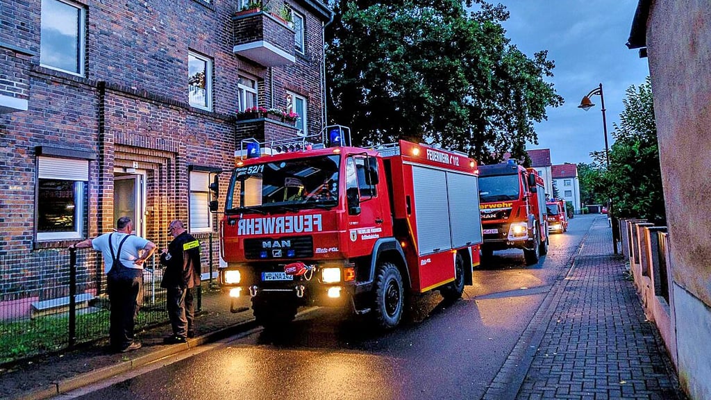 Die  Feuerwehren der Stadt im Einsatz.
