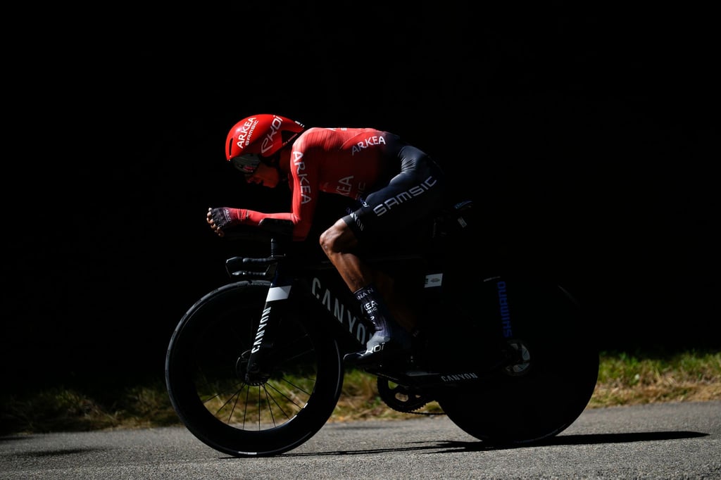 Nairo Quintana beim Einzelzeitfahren der Tour de France.