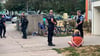 Polizeieinsatz im Magdeburger Stadtteil Neustädter See. Die Beamten mussten einen Familienstreit schlichten und wurden selbst angegriffen.