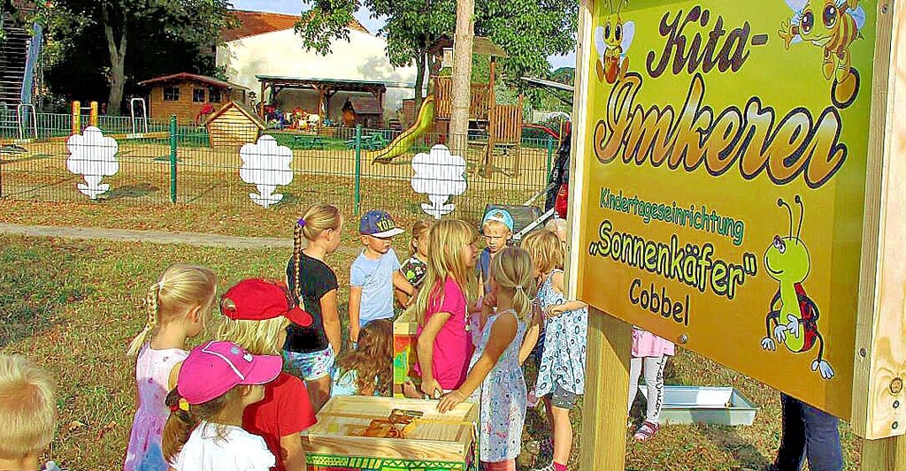 Die eigene Kita-Imkerei gibt es bei den Cobbeler „Sonnenkäfern“ seit 2018.
