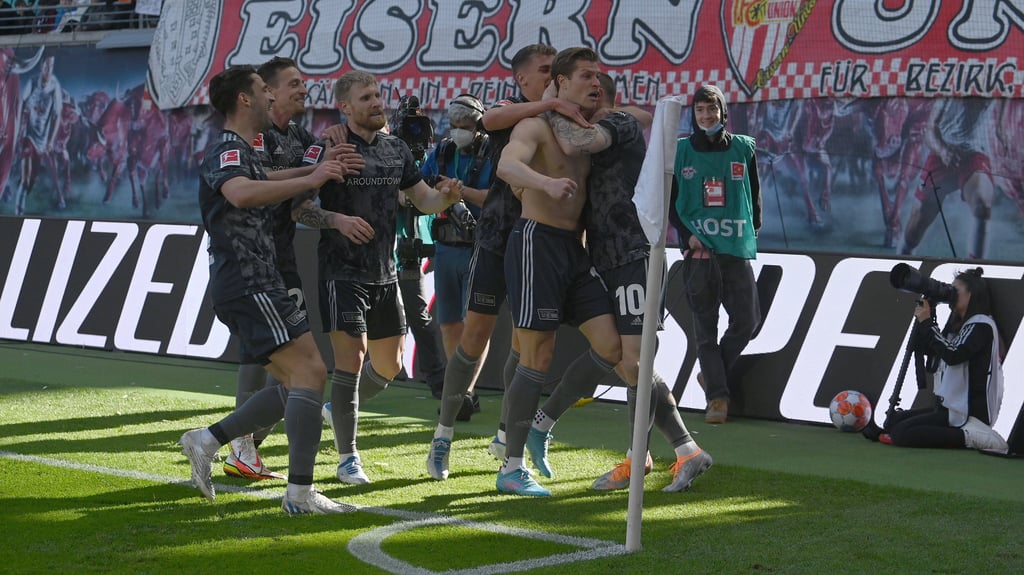 Im April 2022 überraschte Union Berlin mit einem 2:1-Sieg in Leipzig.