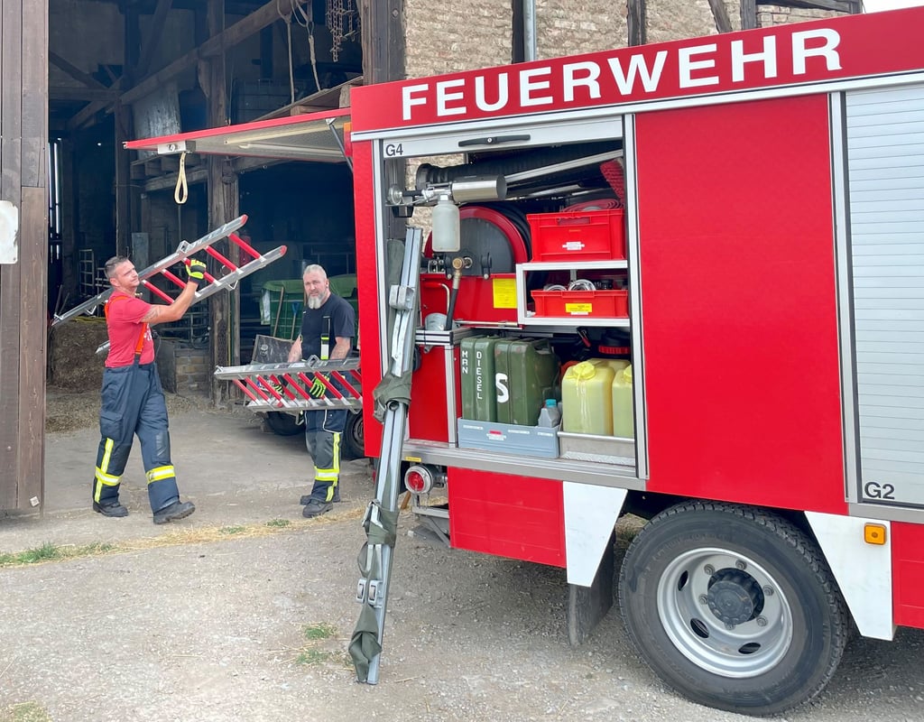 Einpacken bei der Feuerwehr.